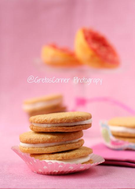 Sandwich Cookies al pompelmo rosa...