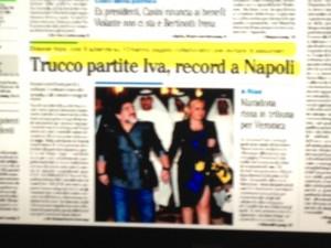 Foto,ecco la prima pagina del “Il Mattino” dedicata a Maradona, che si è reso protagonista di un episodio visionate..