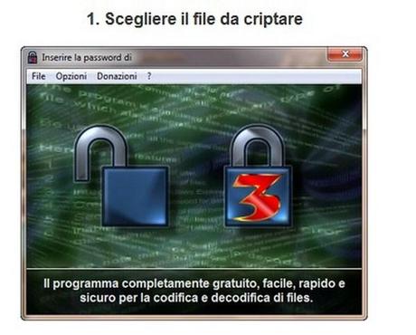 criptarefile Copia Proteggere file con password