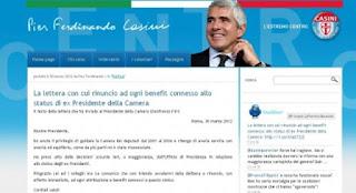 Casini rinuncia