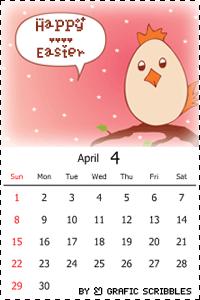 Calendario Mese Aprile, Free Downoad