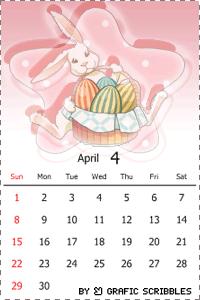 Calendario Mese Aprile, Free Downoad