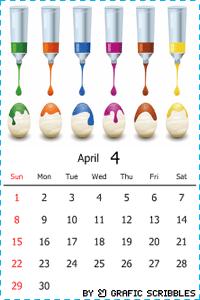 Calendario Mese Aprile, Free Downoad