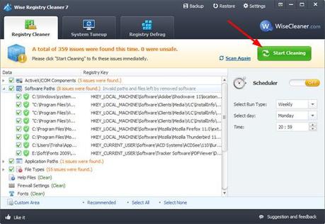 wise registry cleaner free 1 Wise Registry Cleaner,ottimo per scansione e riparazione del registro di sistema