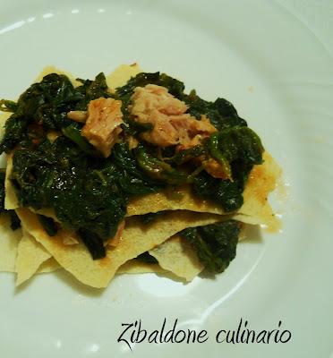 Millefoglie di spinaci e tonno