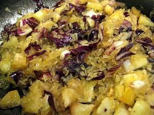 Risotto di radicchio e mele