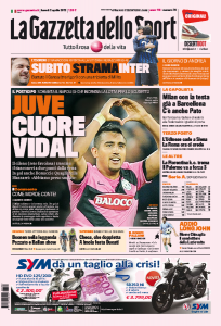 Ecco le prime pag del Corriere dello Sport, Gazzetta e Tuttosport.