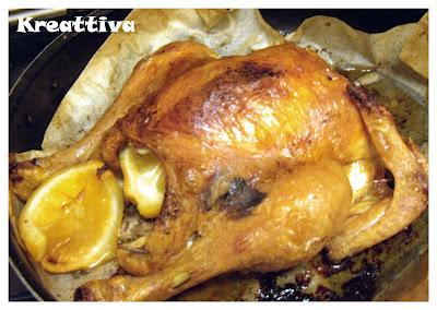 pollo intero al limone